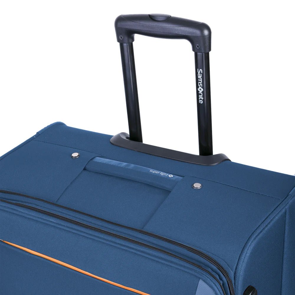 Bahia Spinner 20" Expandible en color azul, capacidad 12 Kg. - Mundobags