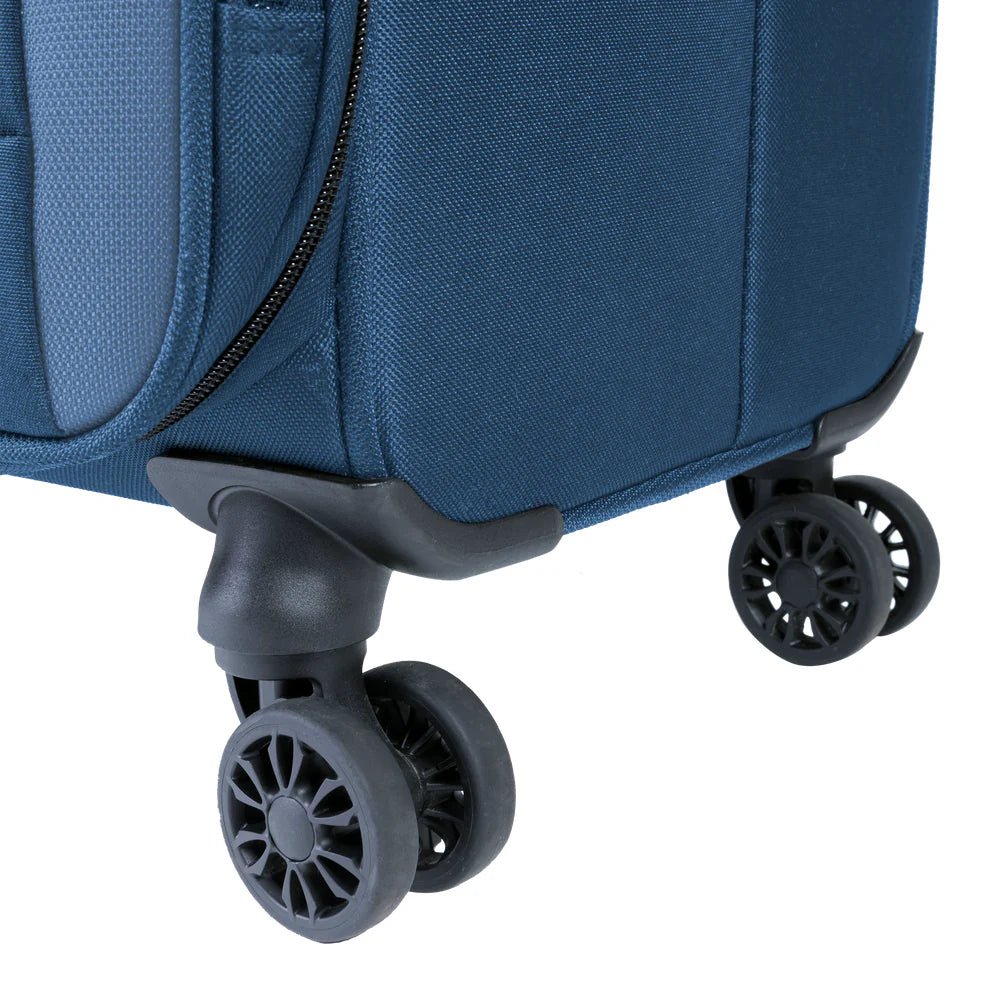 Bahia Spinner 20" Expandible en color azul, capacidad 12 Kg. - Mundobags