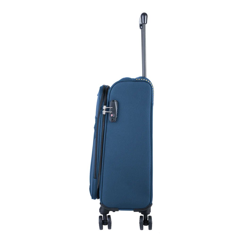 Bahia Spinner 20" Expandible en color azul, capacidad 12 Kg. - Mundobags