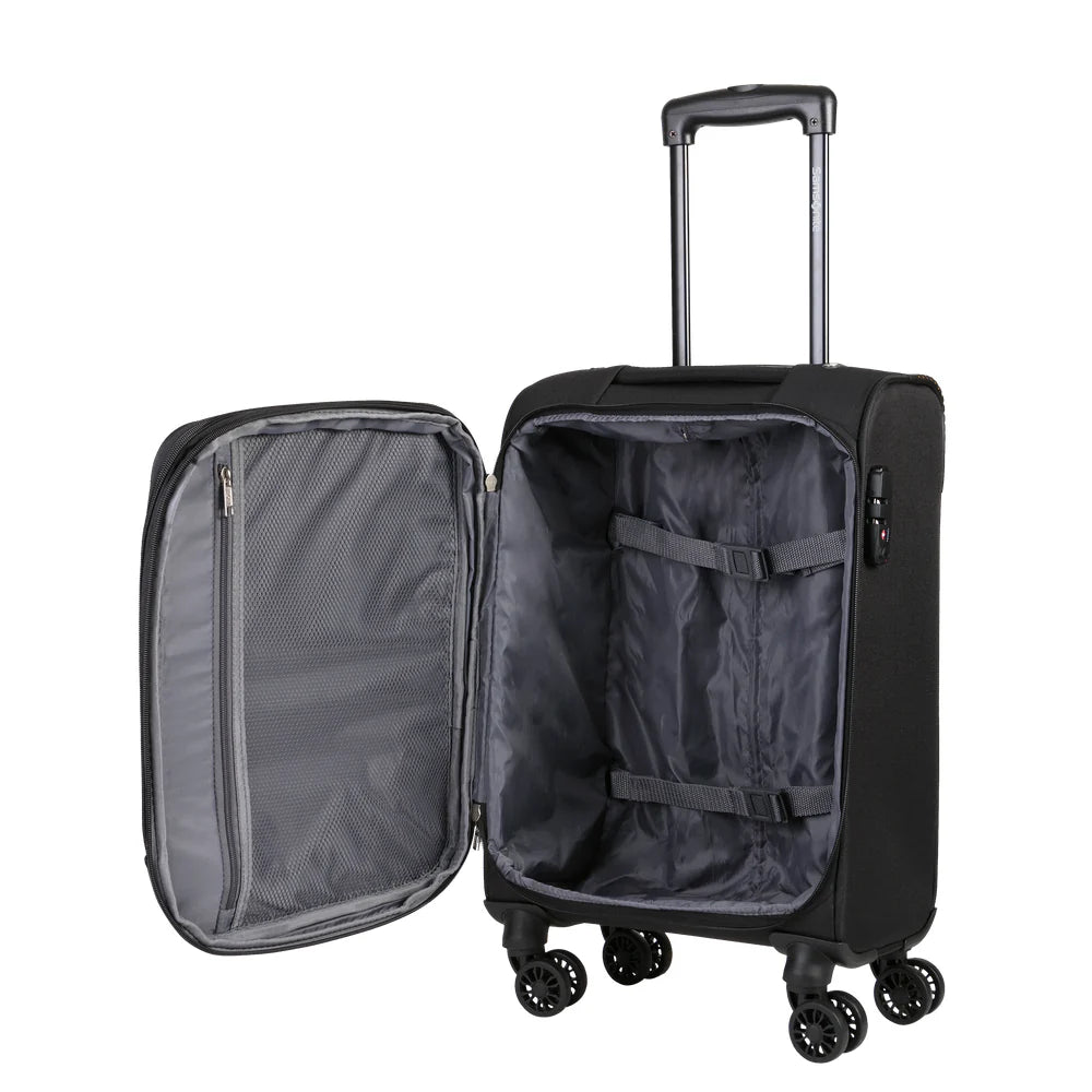 Bahia Spinner 20" Expandible en color Negro, capacidad 12 Kg - Mundobags
