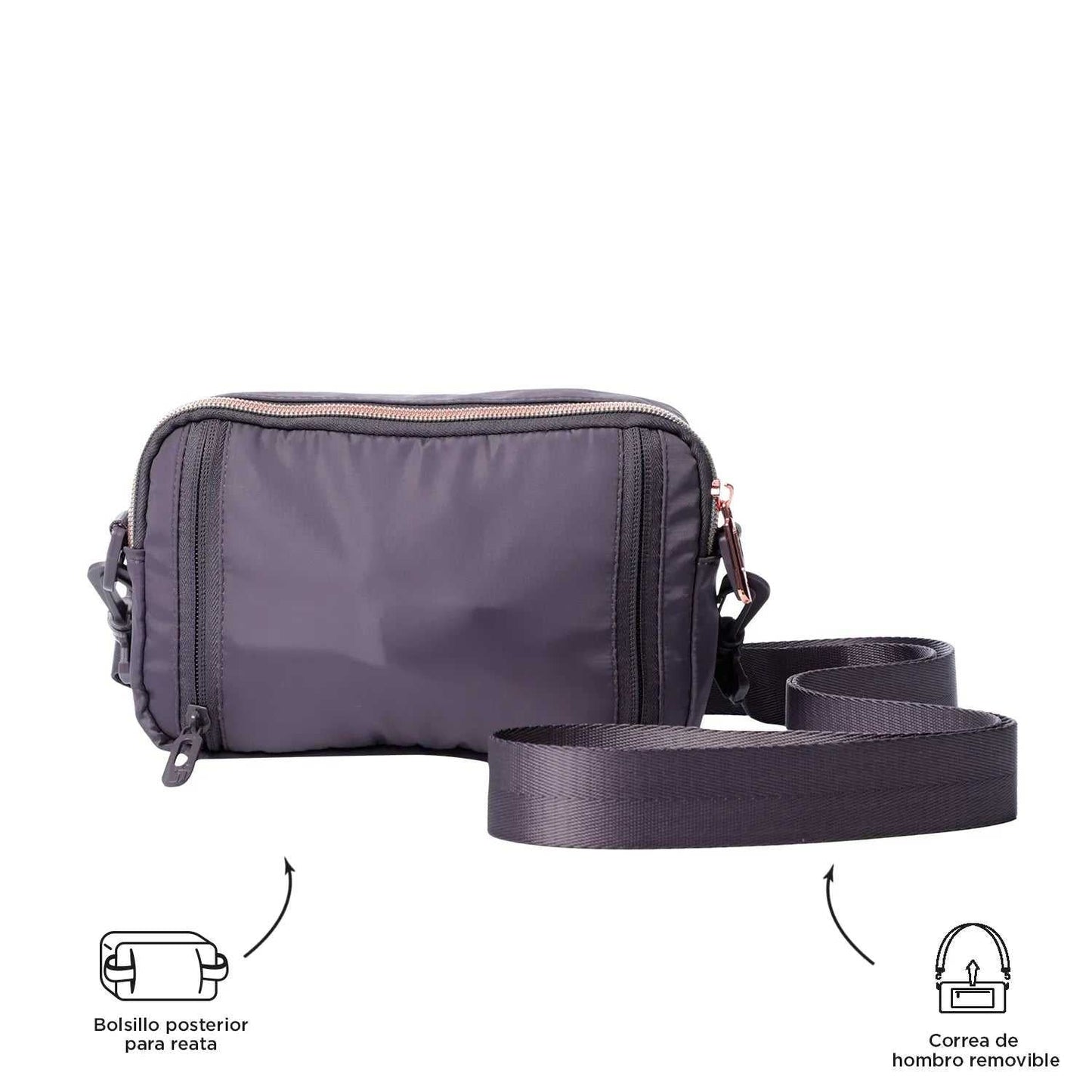 Bolso para Mujer 2 en 1 Funty Crossbody Morado - Mundobags