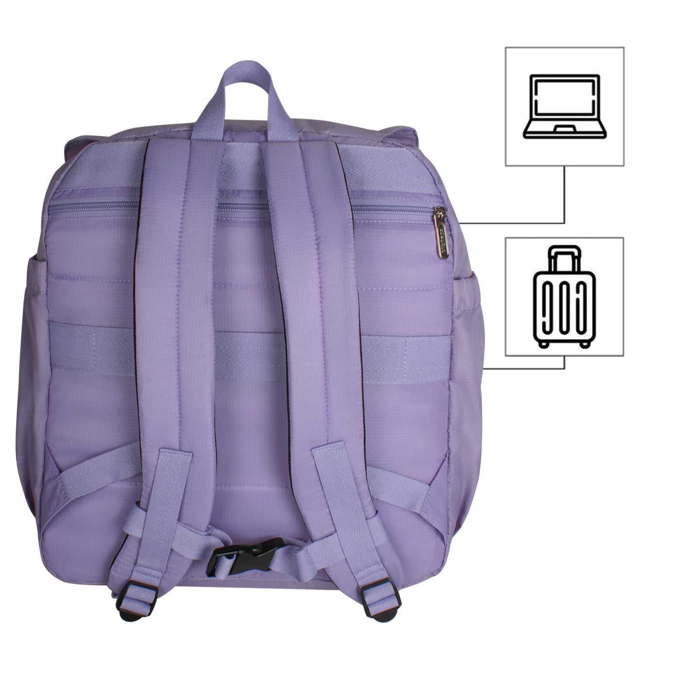 Morral Cabina Tapa Citybags Morado Lila - Mundobags