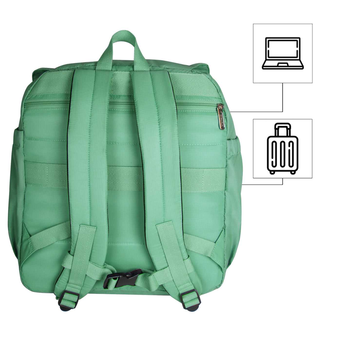 Morral Cabina Tapa Citybags Verde Menta - Mundobags