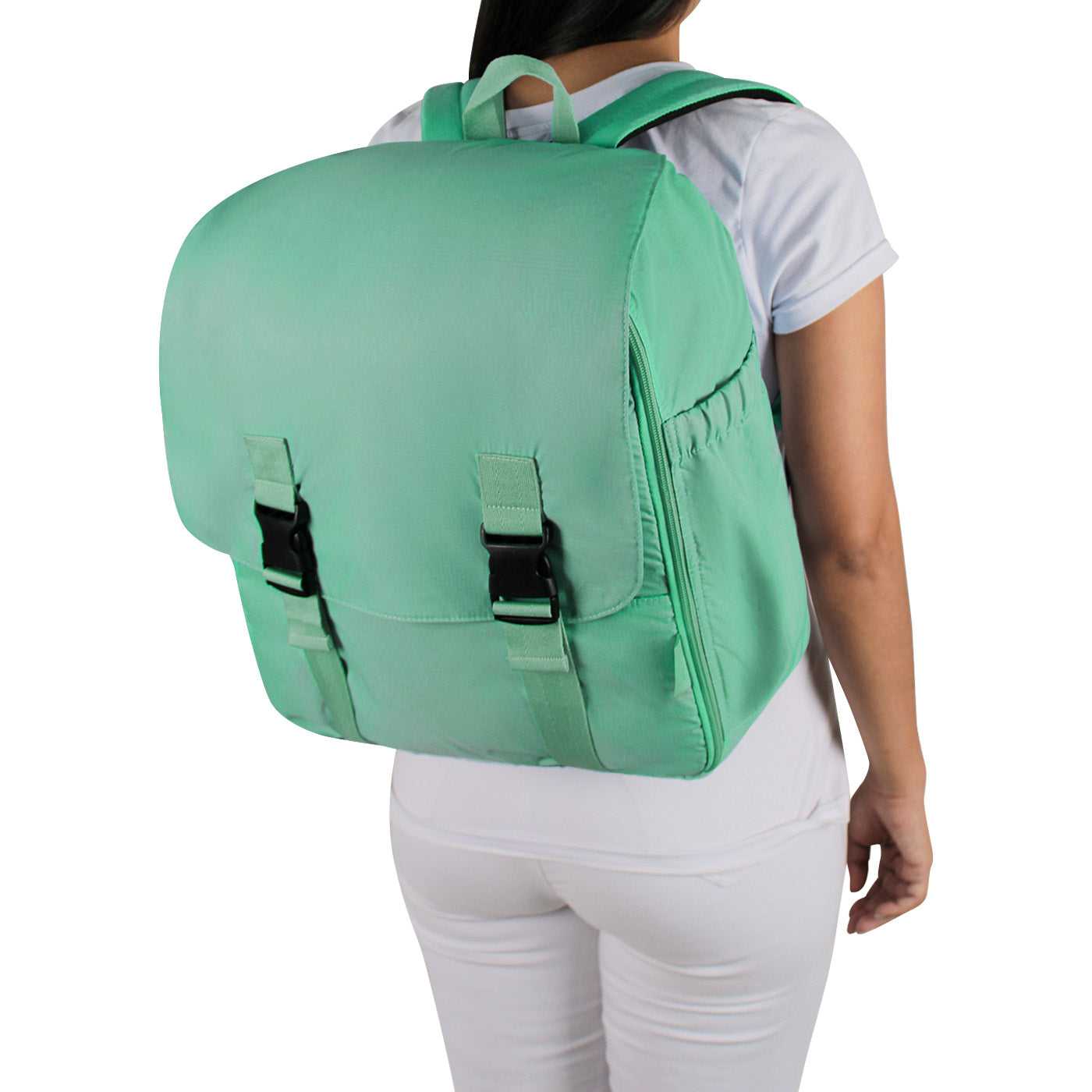 Morral Cabina Tapa Citybags Verde Menta - Mundobags