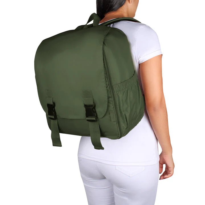 Morral Cabina Tapa Citybags Verde Militar - Mundobags