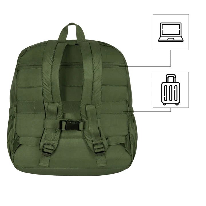 Morral Cabina Tapa Citybags Verde Militar - Mundobags