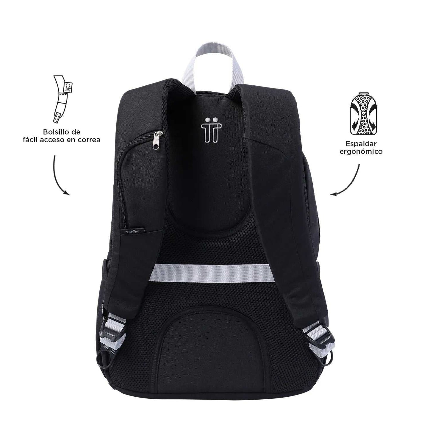 Morral Ejecutivo Porta PC 14" Goctal 2.0 Negro Unisex - Mundobags