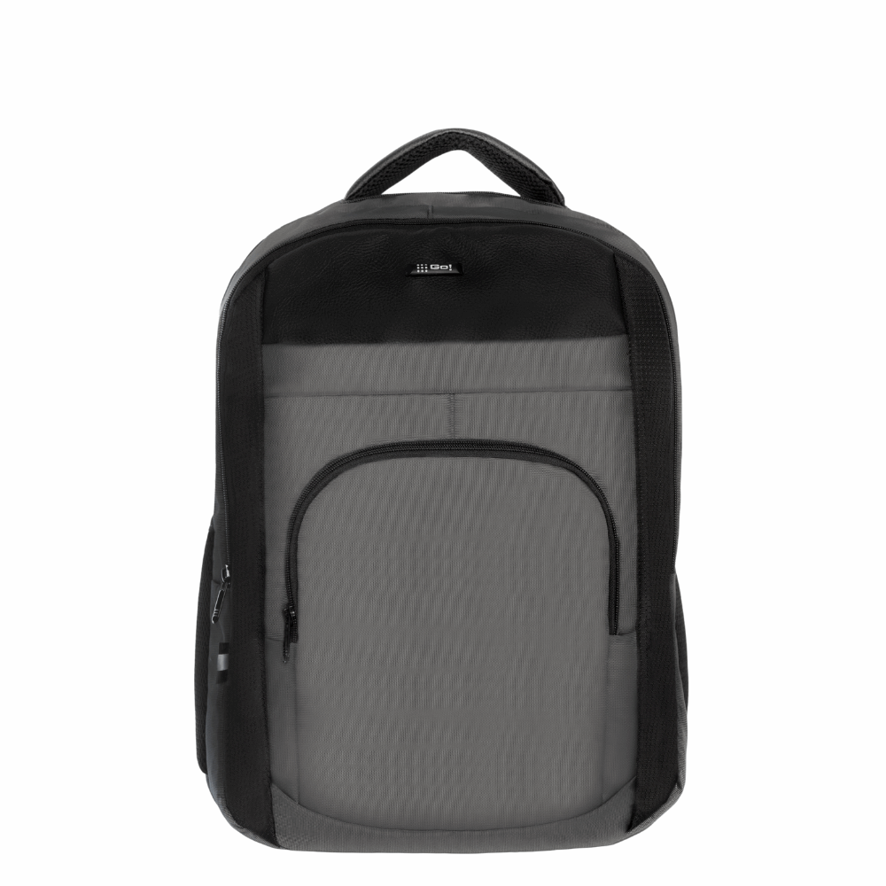 MORRAL LONA 2 COMPARTIMIENTOS APLIQUE SINTETICO GRIS - Mundobags