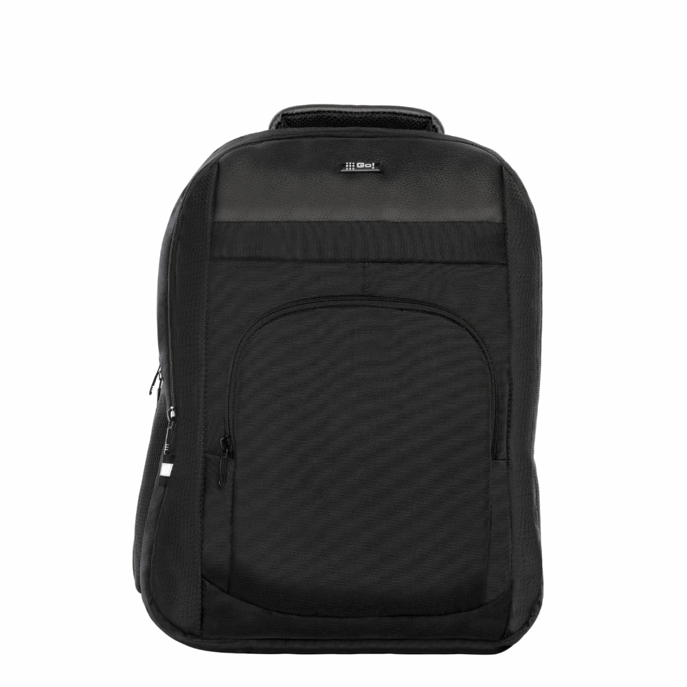 MORRAL LONA 2 COMPARTIMIENTOS APLIQUE SINTETICO NEGRO - Mundobags