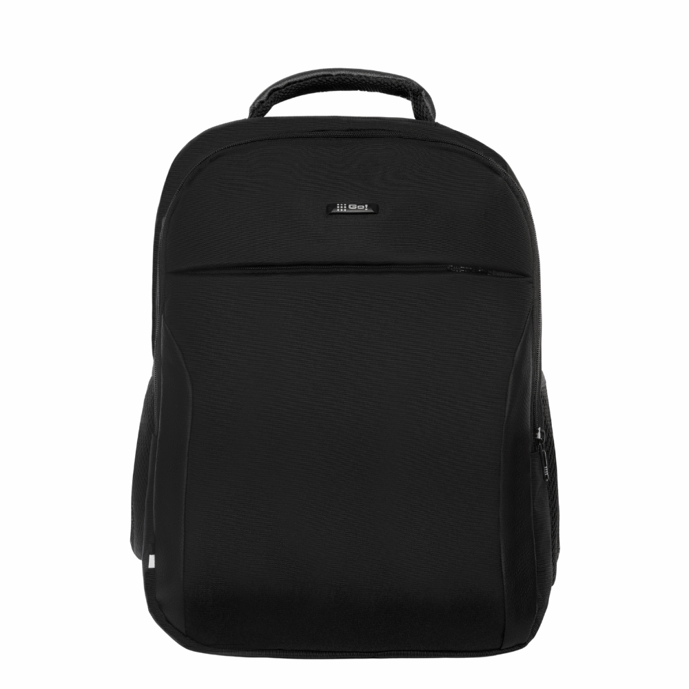 MORRAL LONA 3 COMPARTIMIENTOS APLIQUE SINTETICO NEGRO - Mundobags