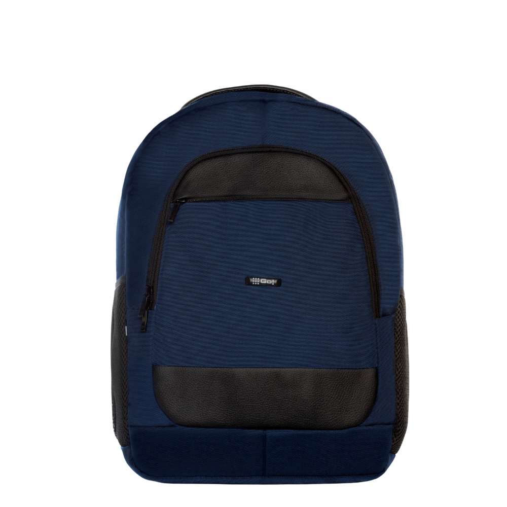 MORRAL LONA APLIQUE SINTETICO AZUL OSCURO - Mundobags