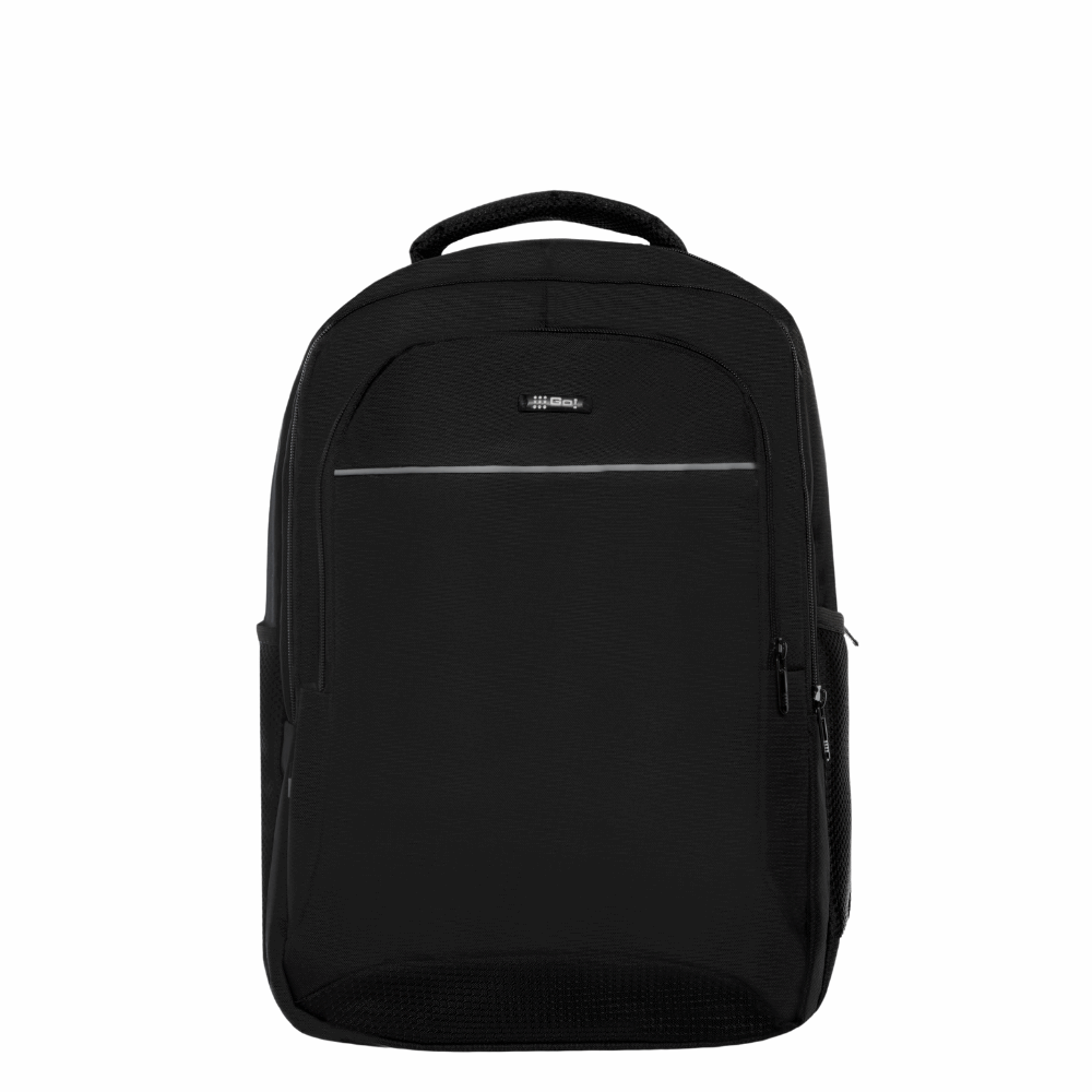 MORRAL LONA PORTATIL CON REFLECTIVO NEGRO - Mundobags