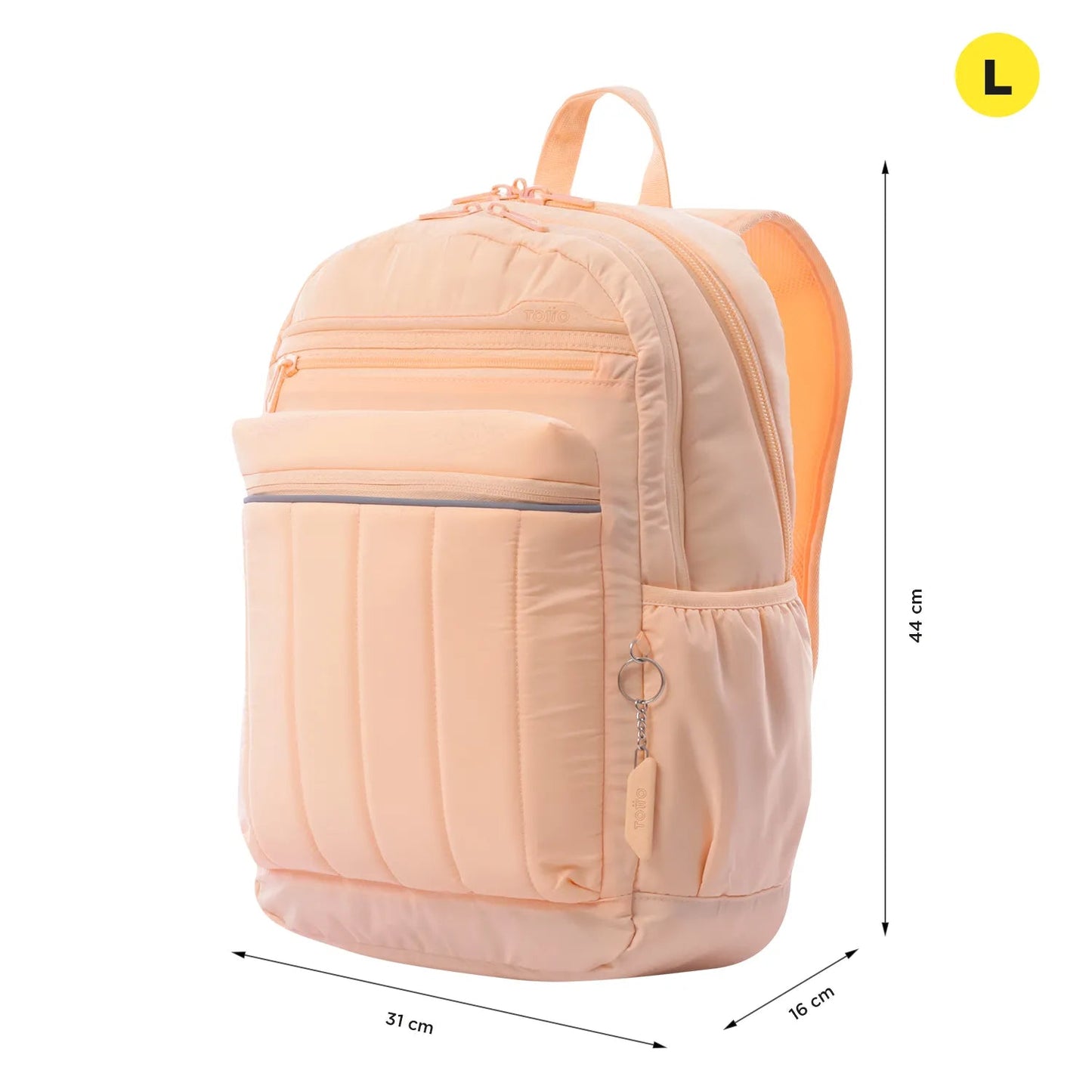 Morral Universitario Porta PC 14" Plaine Durazno Mujer - Mundobags