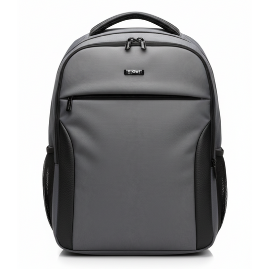 MORRAL LONA 3 COMPARTIMIENTOS APLIQUE SINTETICO GRIS