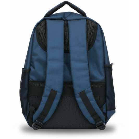 MORRAL LONA 2 COMPARTIMIENTOS APLIQUE SINTETICO AZUL OSCURO