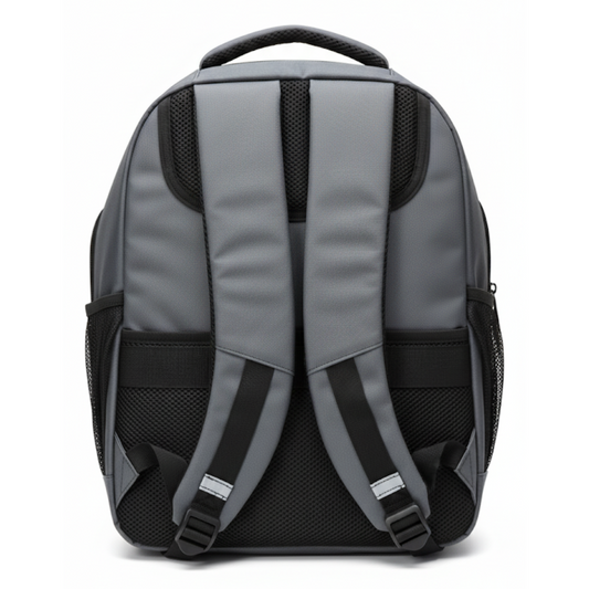 MORRAL LONA 3 COMPARTIMIENTOS APLIQUE SINTETICO GRIS