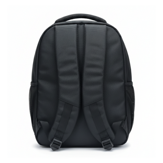 MORRAL LONA 2 COMPARTIMIENTOS APLIQUE SINTETICO NEGRO