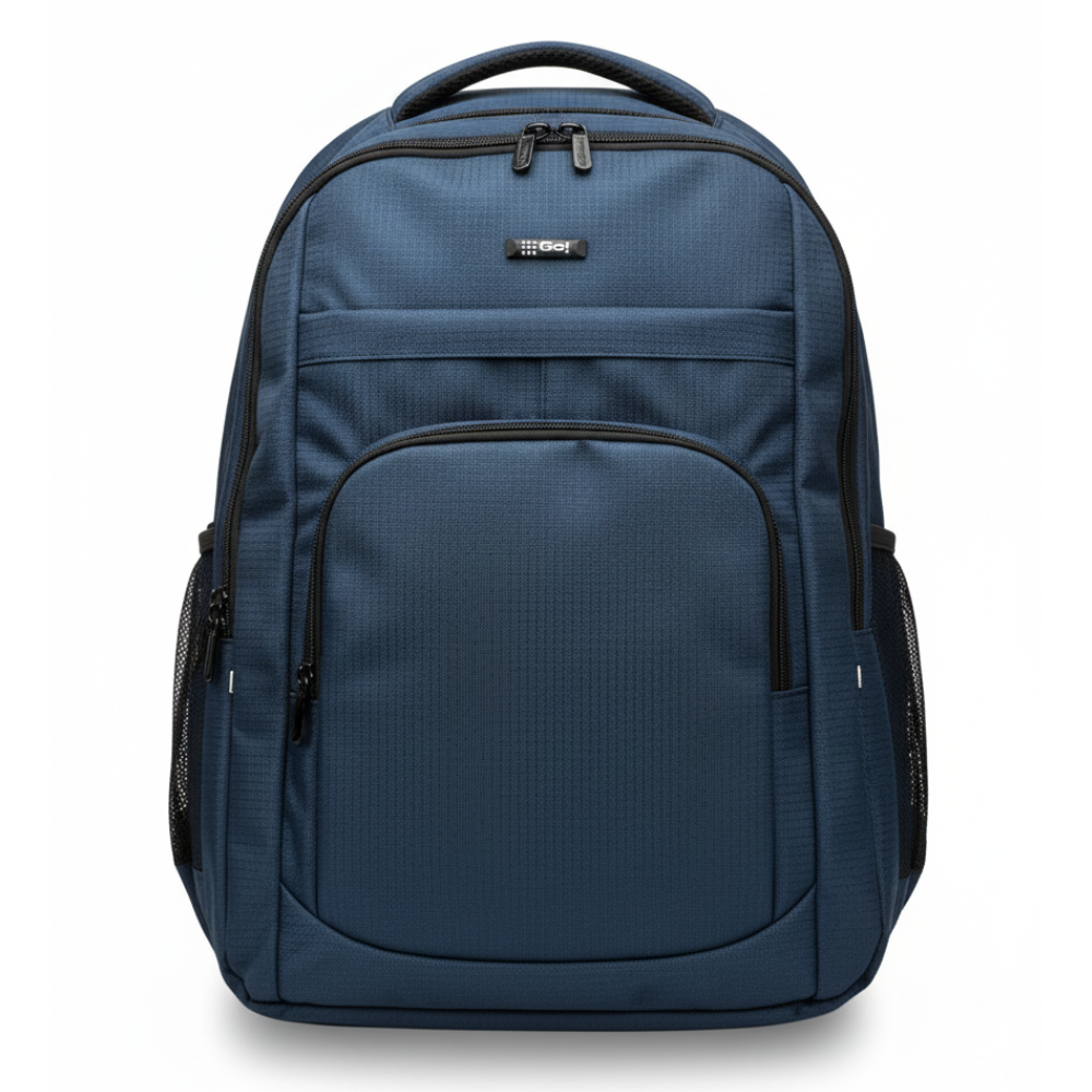 MORRAL LONA 2 COMPARTIMIENTOS APLIQUE SINTETICO AZUL OSCURO