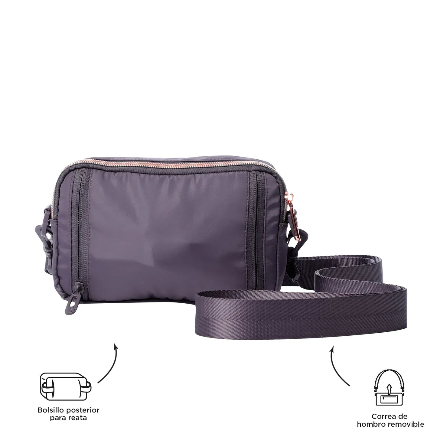 Bolso para Mujer 2 en 1 Funty Crossbody Morado