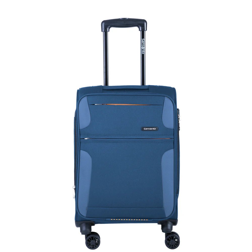 Bahia Spinner 20" Expandible en color azul, capacidad 12 Kg. - Mundobags