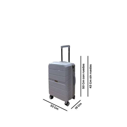 Maleta de Polipropileno con LLANTAS EXTRAIBLES LLG 10 Kg - Color Lila, Equipaje de Artículo Personal - Mundobags