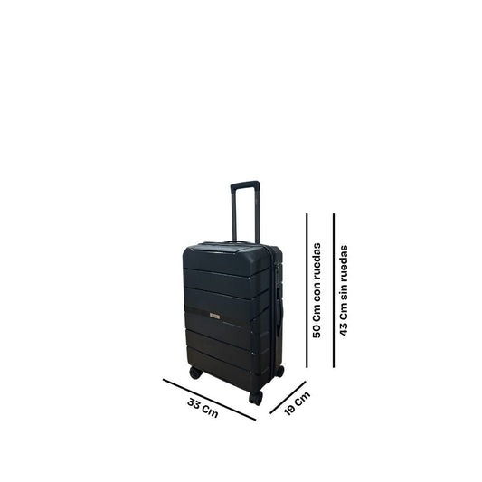 Maleta de Polipropileno con LLANTAS EXTRAIBLES LLG 10 Kg - Color Negro, Equipaje de Artículo Personal - Mundobags