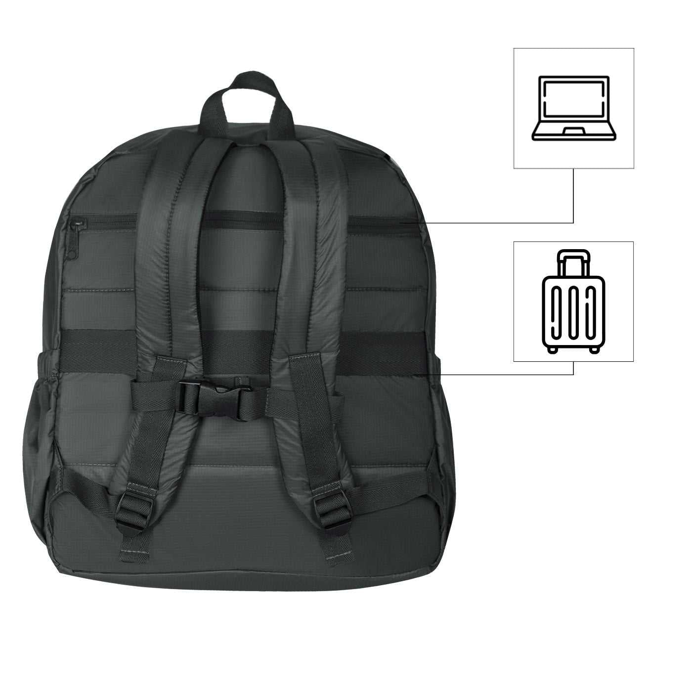 Morral Cabina Tapa Citybags Gris - Mundobags