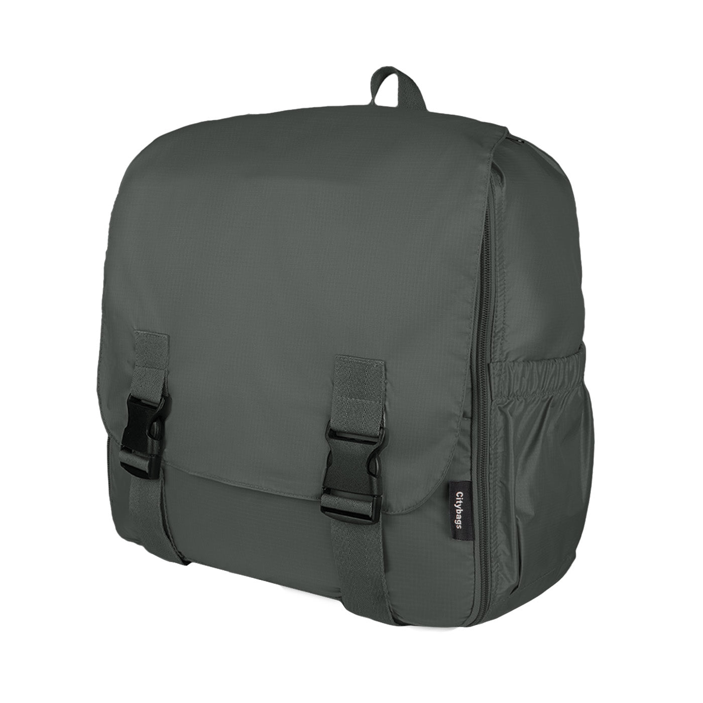 Morral Cabina Tapa Citybags Gris - Mundobags