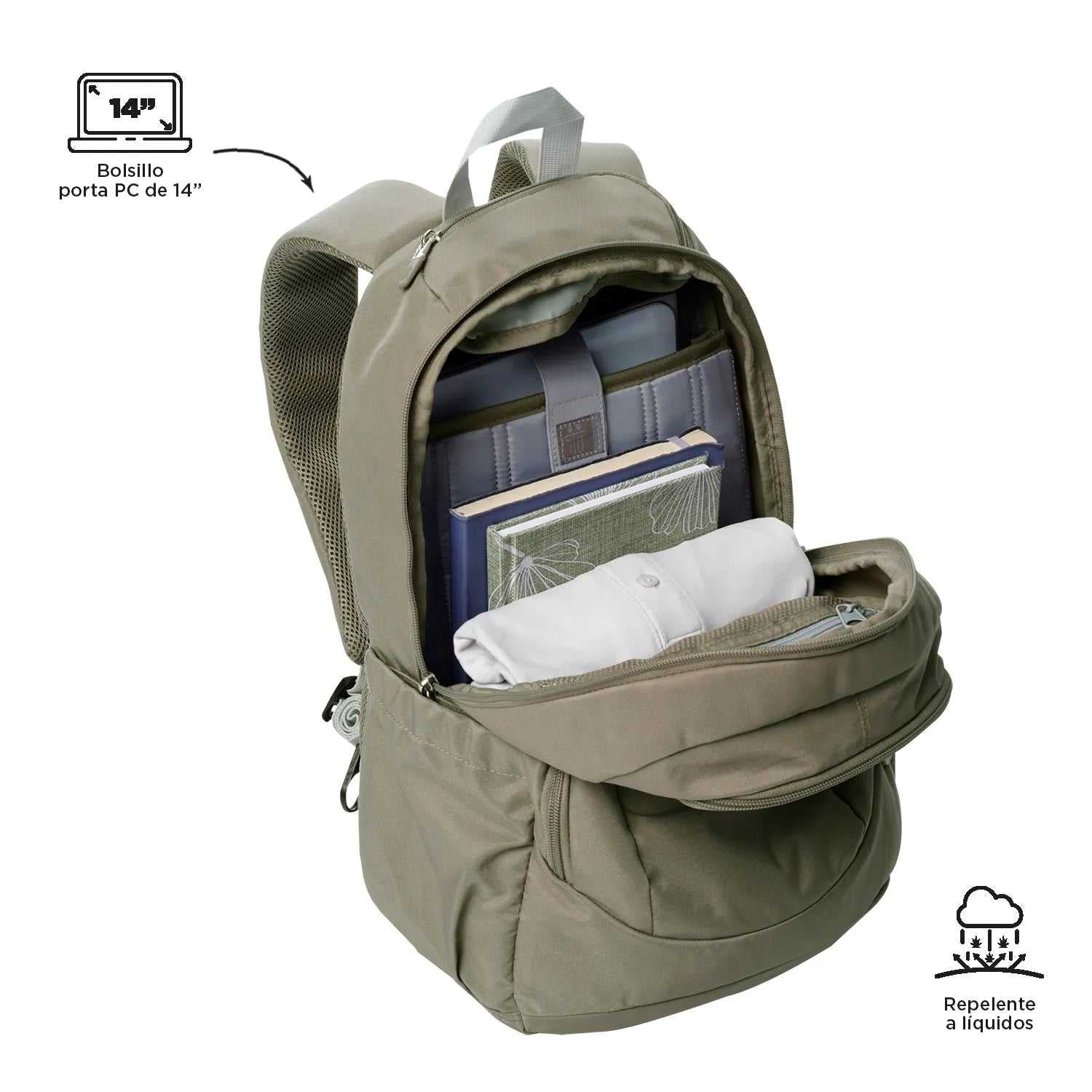 Morral Universitario Porta PC 14" Goctal 2.0 Terreo Unisex - Mundobags