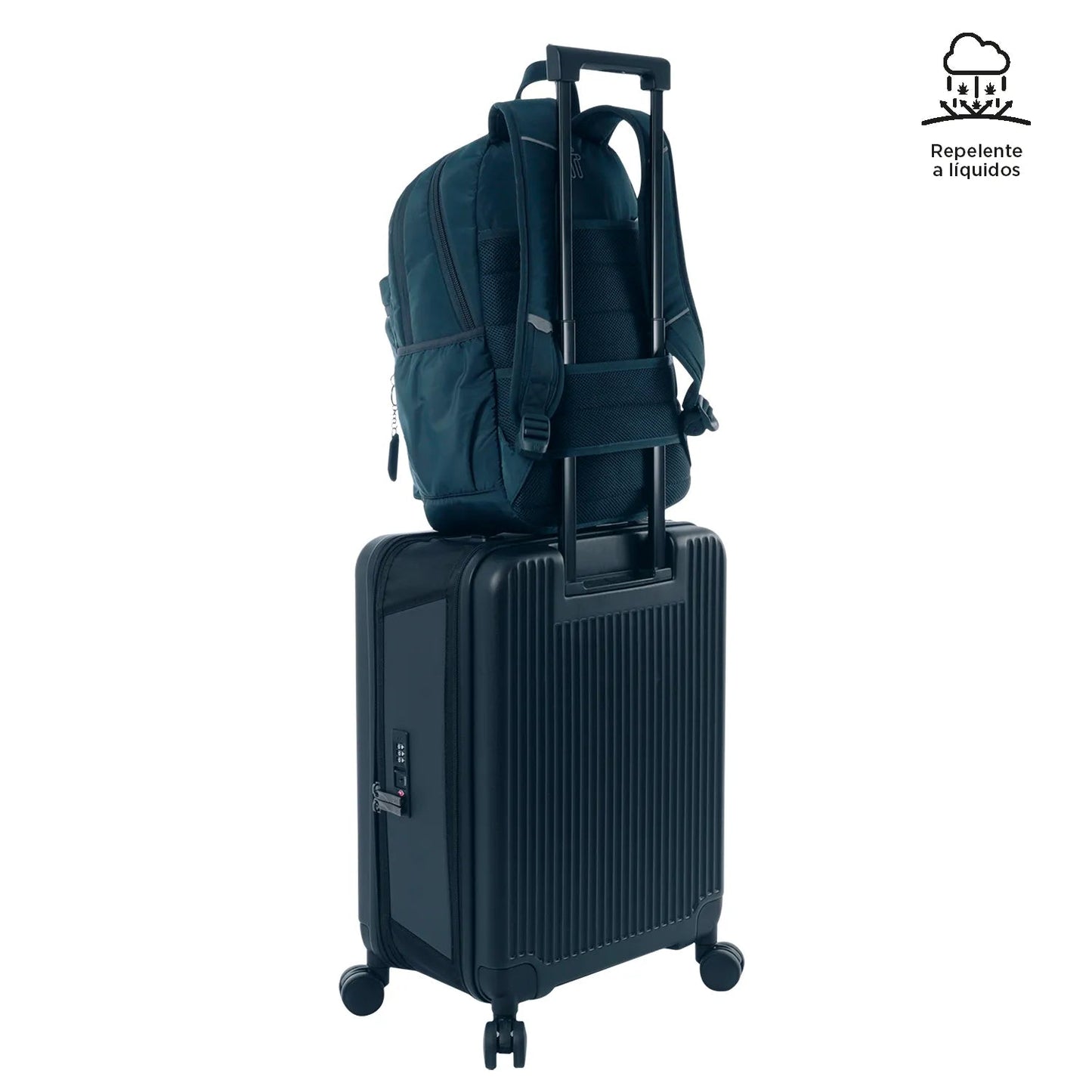 Morral Universitario Porta PC 14" Plaine Azul Mujer - Mundobags