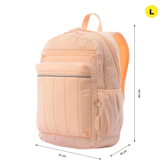 Morral Universitario Porta PC 14" Plaine Durazno Mujer - Mundobags